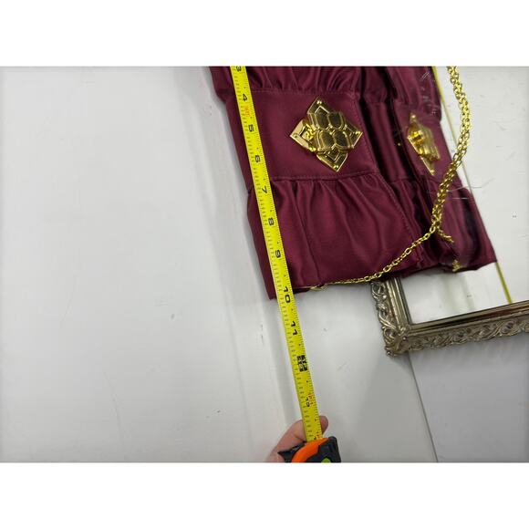 Bcbg Max Azria Silk clutch bag ,Very good condition,Burgundy, Silk, Burgendy Eve - Picture 4 of 9